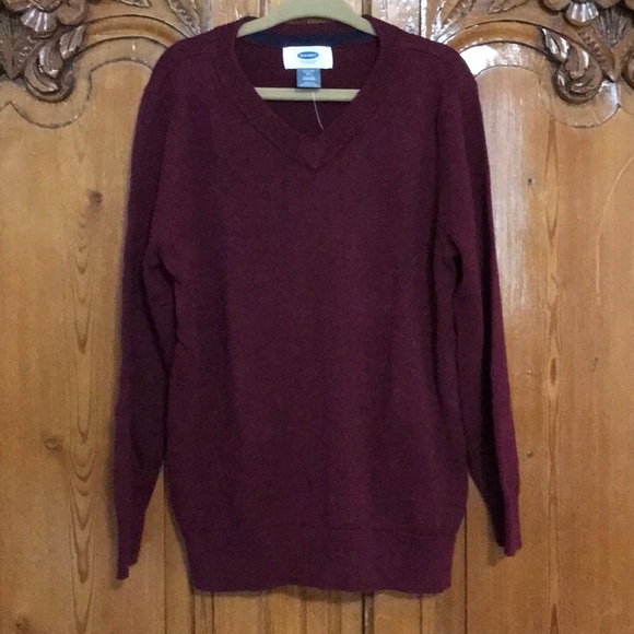 Old Navy Other - 3/$20 NEW Old Navy V-neck Burgundy Sweater